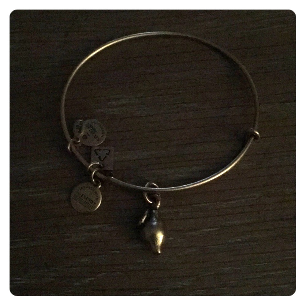 Alex and Ani lemon bangle in gold
